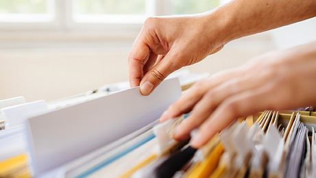 person filing paperwork